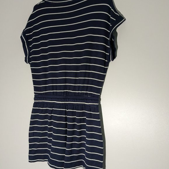 *3/$10* Splendid French Terry Wrap Striped Jumpsuit Romper Navy White Size Small - Picture 6 of 8